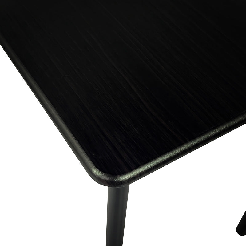 Τραπεζαρία Roza II Σετ 5 Τμχ MDF σε Μαύρη Απόχρωση με Μαύρα Μεταλλικά Πόδια 110x60x74