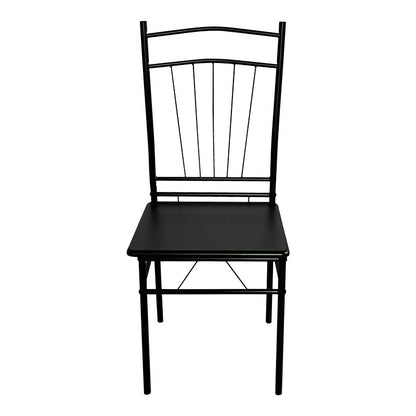 Τραπεζαρία Roza II Σετ 5 Τμχ MDF σε Μαύρη Απόχρωση με Μαύρα Μεταλλικά Πόδια 110x60x74