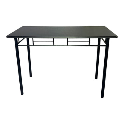 Τραπεζαρία Roza II Σετ 5 Τμχ MDF σε Μαύρη Απόχρωση με Μαύρα Μεταλλικά Πόδια 110x60x74