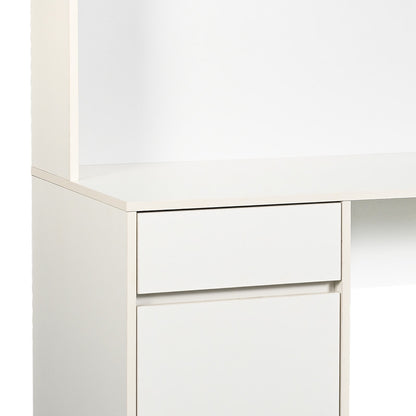 Γραφείο Εργασίας Secreta με Ράφι σε Λευκή Απόχρωση 110x50x135