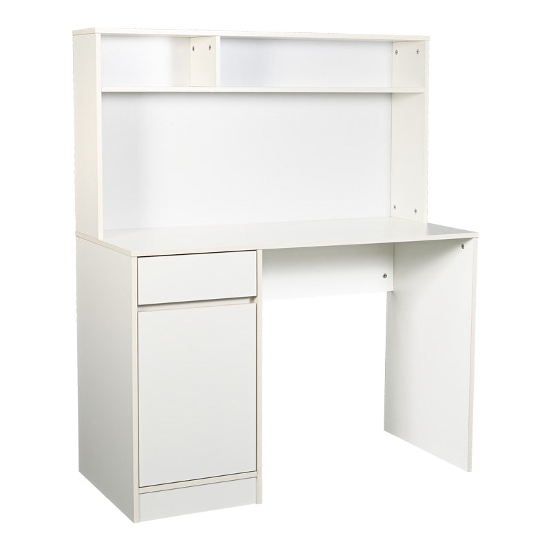 Γραφείο Εργασίας Secreta με Ράφι σε Λευκή Απόχρωση 110x50x135