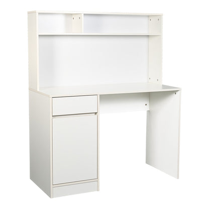 Γραφείο Εργασίας Secreta με Ράφι σε Λευκή Απόχρωση 110x50x135