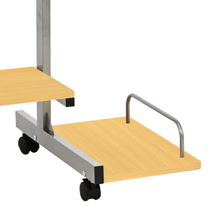 Γραφείο Υπολογιστή Veronce σε Φυσική Απόχρωση με Μεταλλικό Σκελετό 89x47x71