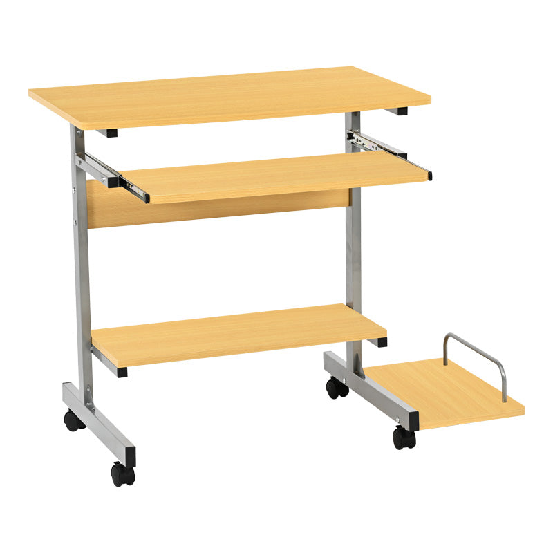 Γραφείο Υπολογιστή Veronce σε Φυσική Απόχρωση με Μεταλλικό Σκελετό 89x47x71