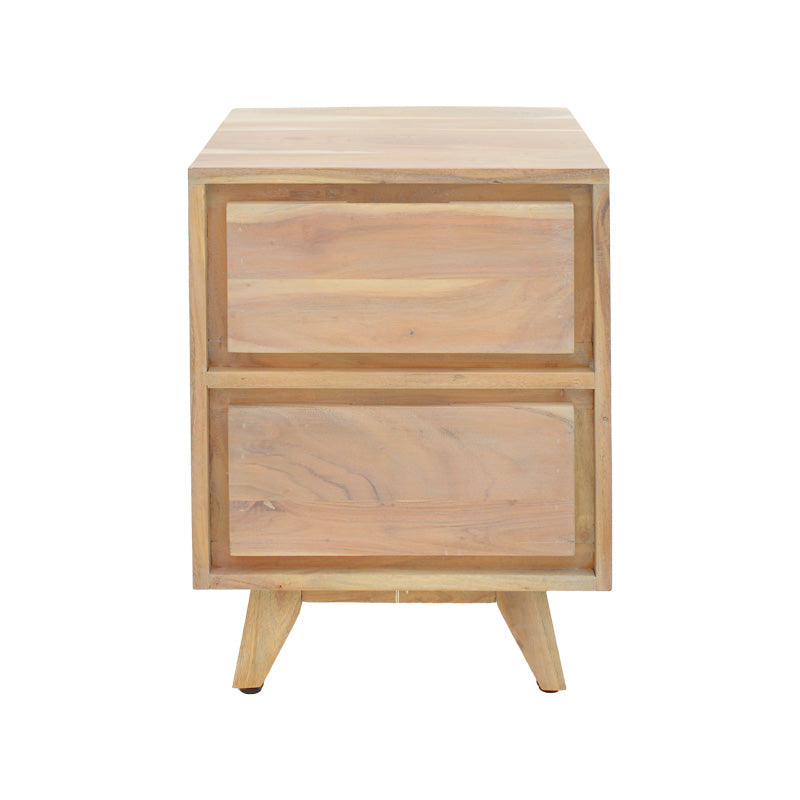 Κομοδίνο Emira Μασίφ Ακακίας σε Φυσική Απόχρωση 40x40x54