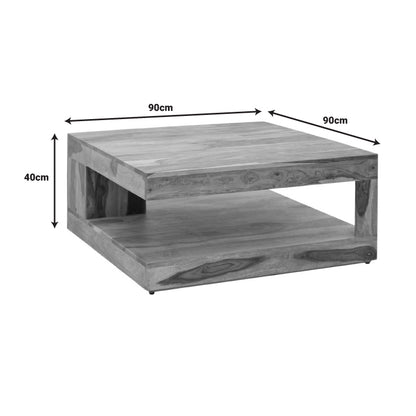 Τραπέζι Stolic Μασίφ Ξύλο Sheesham σε Καρυδί Απόχρωση 90x90x40