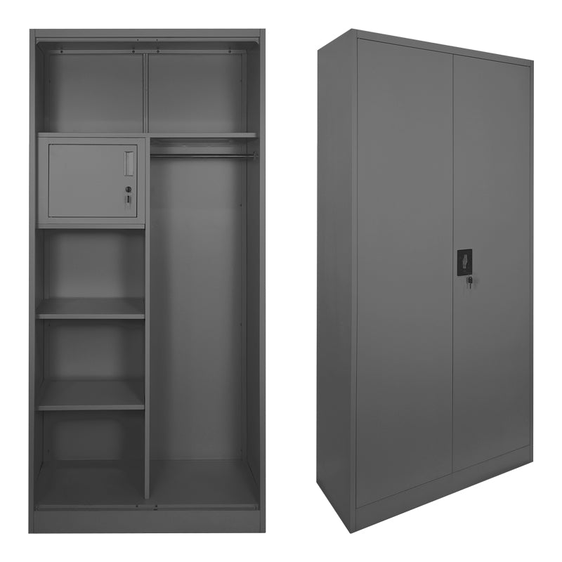 Μεταλλική Ντουλάπα Zogi με Χώρισμα Ανθρακί 90x45x180