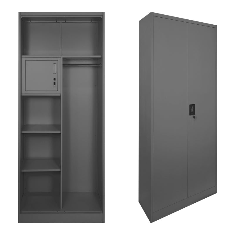 Μεταλλική Ντουλάπα Zogi με Χώρισμα Ανθρακί 70x40x180