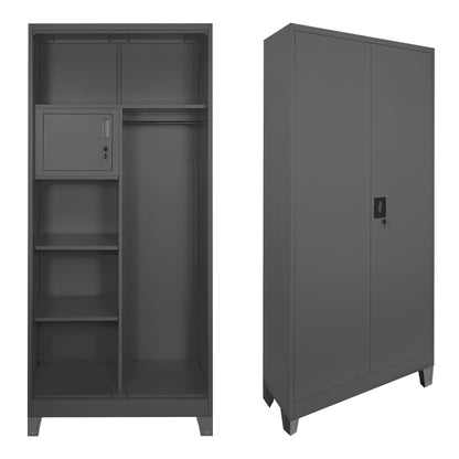 Μεταλλική Ντουλάπα Zogi με Χώρισμα Ανθρακί 90x45x190