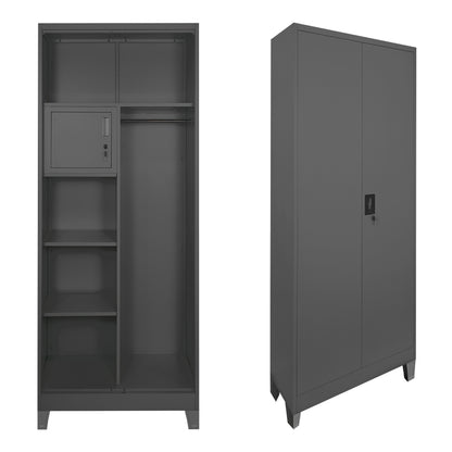 Μεταλλική Ντουλάπα Zogi με Χώρισμα Ανθρακί 70x40x190