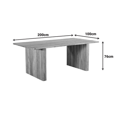 Τραπέζι Casi Μασίφ Ξύλο Ακακίας σε Φυσική Απόχρωση 200x100x76