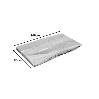 Επιφάνεια Τραπεζιού Pozier Μασίφ Ξύλο Ακακίας σε Φυσική Απόχρωση 160x90x4