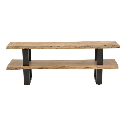 Έπιπλο Τηλεόρασης Fuji Μασίφ Ξύλο Ακακίας σε Φυσική Απόχρωση με Μαύρα Μεταλλικά Πόδια 140x40x52