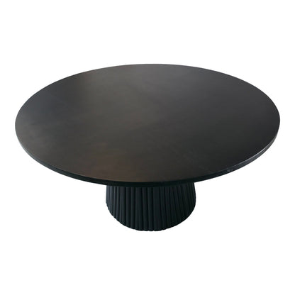 Τραπέζι Σαλονιού Canicule I Μασίφ Ξύλο Ακακίας σε Μαύρη Απόχρωση Φ80x40