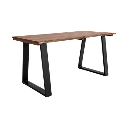 Miles Solid Acacia Wood Dining Table Walnut 160x80x76