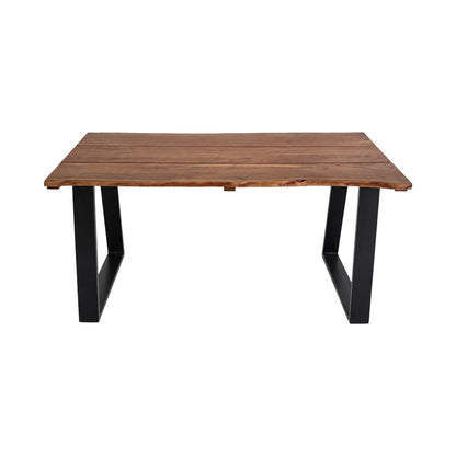 Miles Solid Acacia Wood Dining Table Walnut 160x80x76