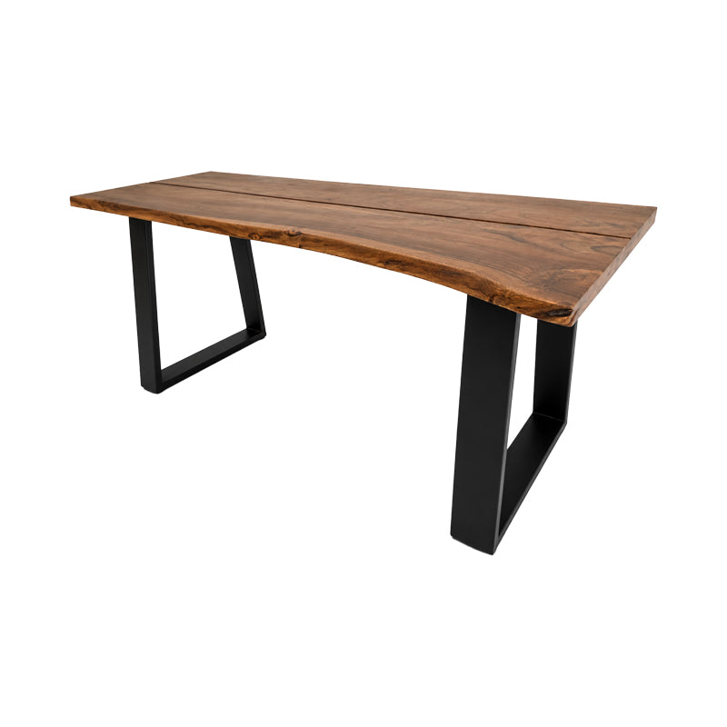 Miles Solid Acacia Wood Dining Table Walnut 160x80x76