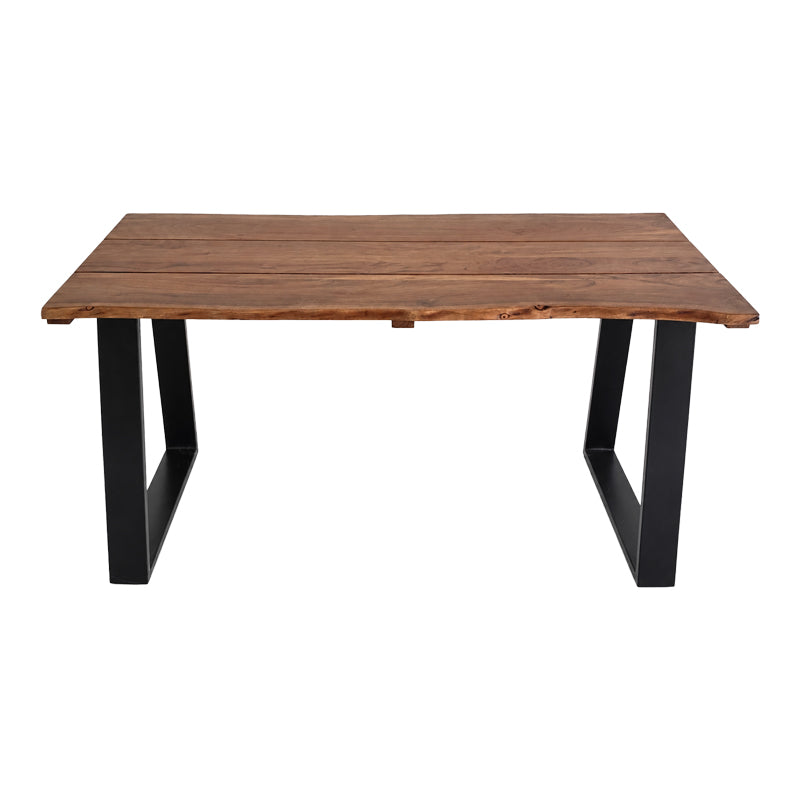 Miles Solid Acacia Wood Dining Table Walnut 200x100x76