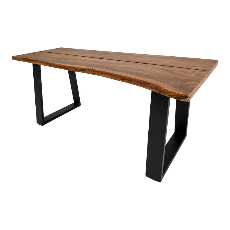 Miles Solid Acacia Wood Dining Table Walnut 200x100x76
