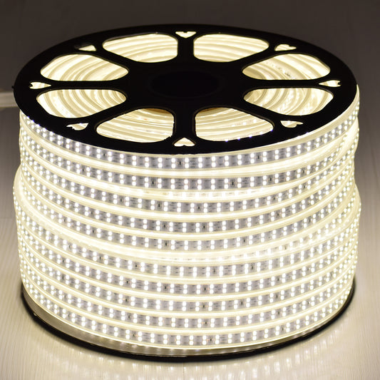 70511 Wide Ταινία Διπλής Σειράς Epistar LED SMD 2835 1m 24W/m 180LED/m 3288lm/m 120° DC 230V Αδιάβροχη IP68 Φυσικό Λευκό 4500K Dimmable