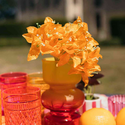 Glass Vase Gabriel Two-tone Yellow with Raspberry Φ10x18