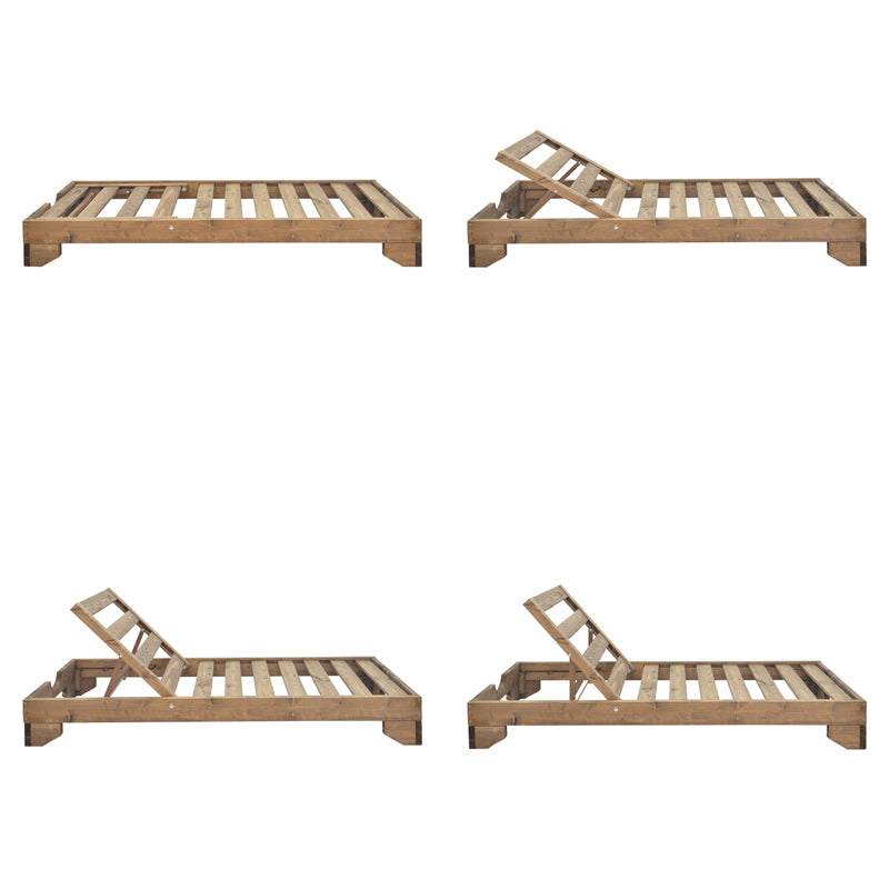 Ξαπλώστρα Fendy Ξύλο Ελάτου σε Καρυδί Απόχρωση 71.5x200x24