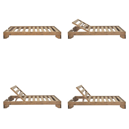 Ξαπλώστρα Fendy Ξύλο Ελάτου σε Καρυδί Απόχρωση 71.5x200x24