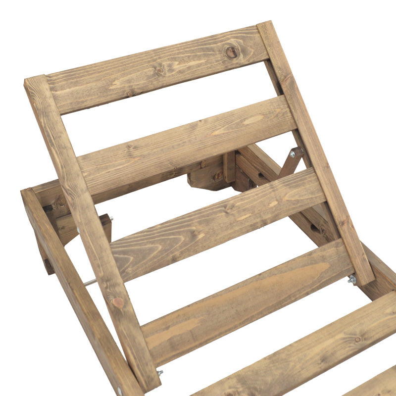 Ξαπλώστρα Fendy Ξύλο Ελάτου σε Καρυδί Απόχρωση 71.5x200x24