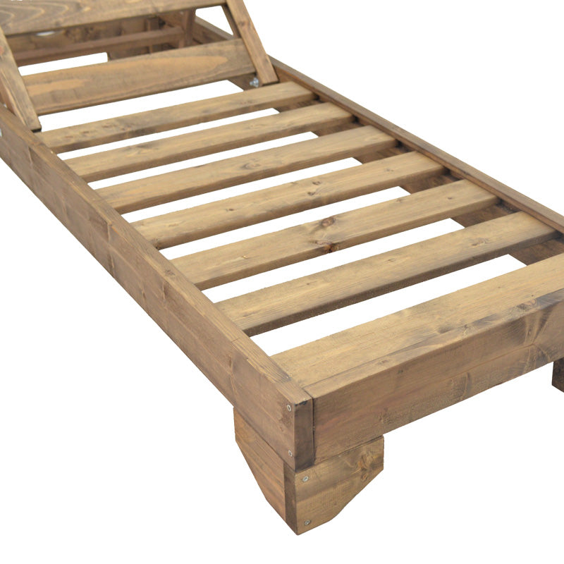 Ξαπλώστρα Fendy Ξύλο Ελάτου σε Καρυδί Απόχρωση 71.5x200x24