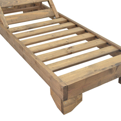 Ξαπλώστρα Fendy Ξύλο Ελάτου σε Καρυδί Απόχρωση 71.5x200x24