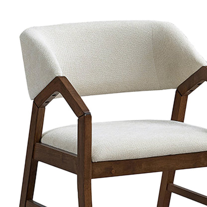 Πολυθρόνα Livia Rubberwood σε Καρυδί-Εκρού Απόχρωση 47.5x54.5x78