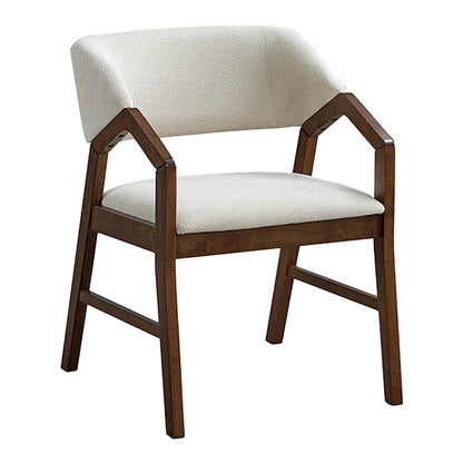 Πολυθρόνα Livia Rubberwood σε Καρυδί-Εκρού Απόχρωση 47.5x54.5x78