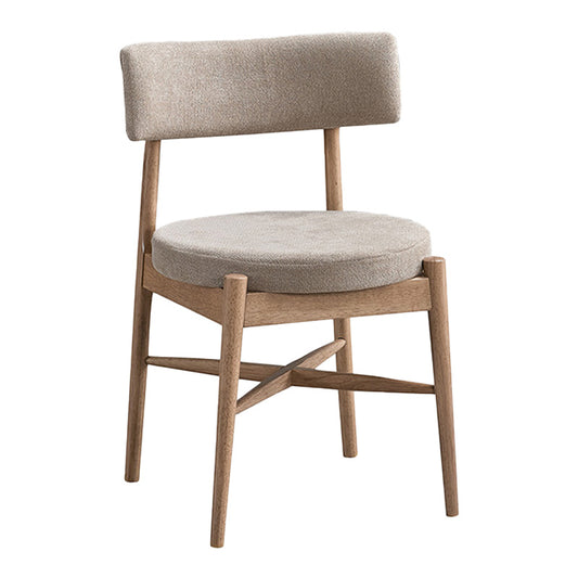 Καρέκλα Raudi Rubberwood σε Φυσική-Μπεζ Απόχρωση 45.5x45.5x81