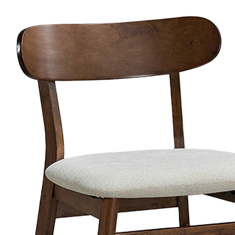 Καρέκλα Cairo Rubberwood σε Καρυδί-Εκρού Απόχρωση 47x47x76