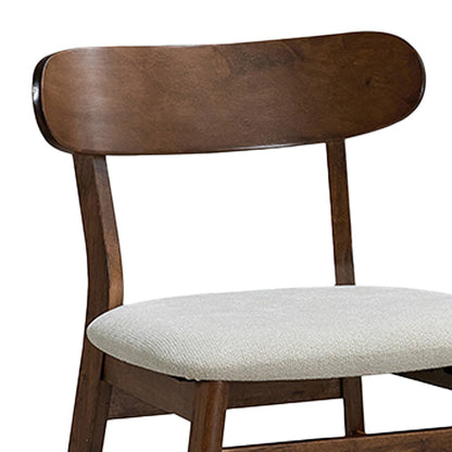 Καρέκλα Cairo Rubberwood σε Καρυδί-Εκρού Απόχρωση 47x47x76