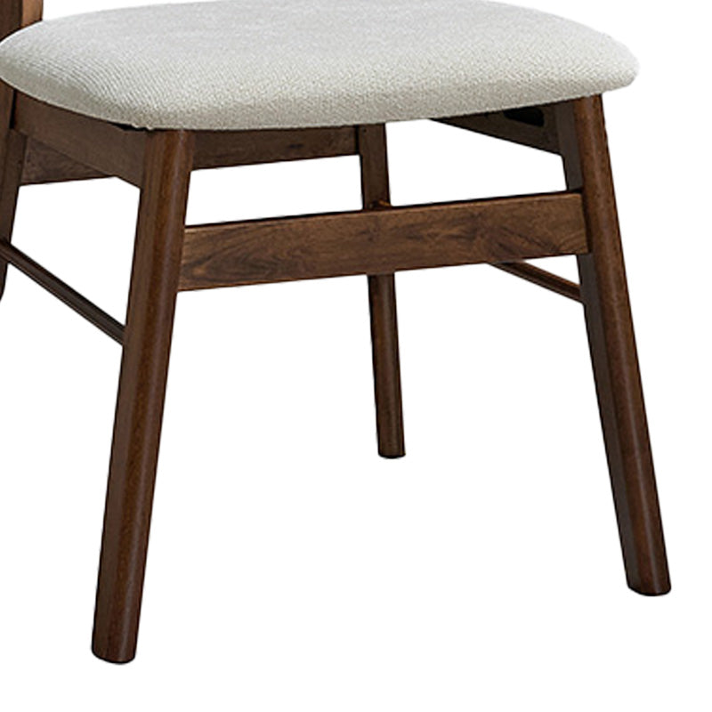 Καρέκλα Cairo Rubberwood σε Καρυδί-Εκρού Απόχρωση 47x47x76