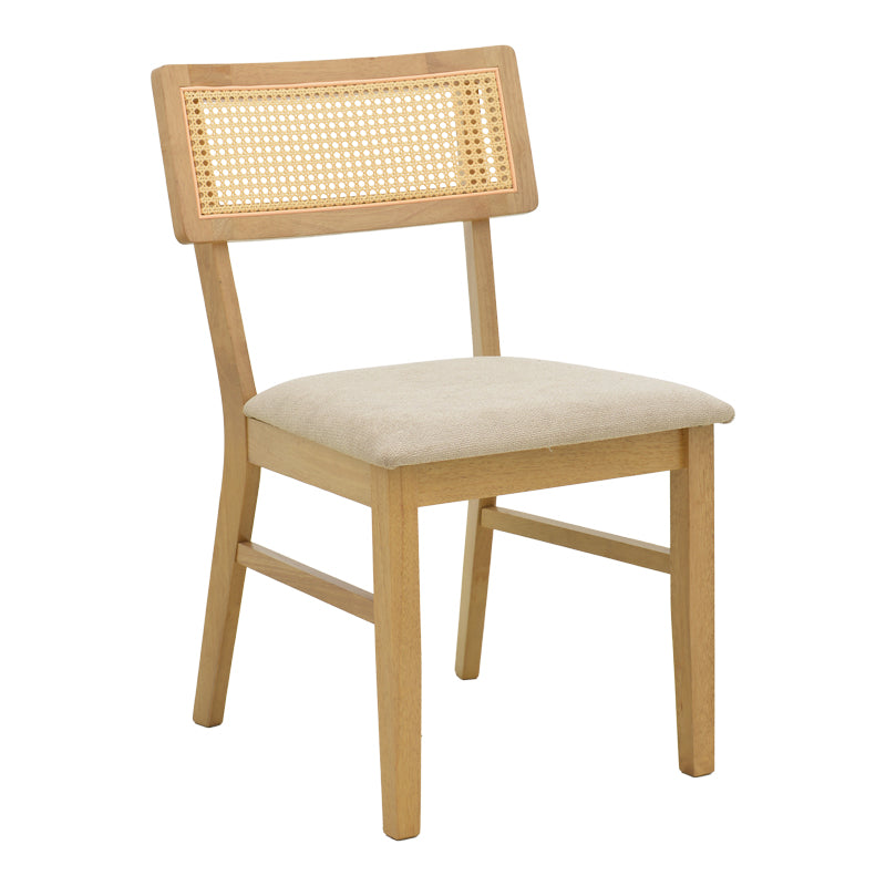 Τραπεζαρία Raffles Σετ 7 Τεμ Rubberwood με PE Rattan σε Φυσική Απόχρωση 150x90x76