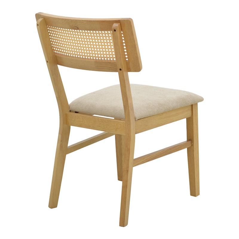 Τραπεζαρία Raffles Σετ 7 Τεμ Rubberwood με PE Rattan σε Φυσική Απόχρωση 150x90x76