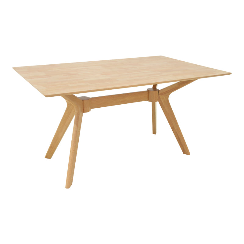 Τραπεζαρία Raffles Σετ 7 Τεμ Rubberwood με PE Rattan σε Φυσική Απόχρωση 150x90x76