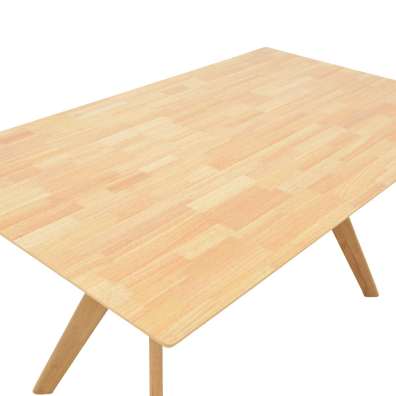 Τραπεζαρία Raffles Σετ 7 Τεμ Rubberwood με PE Rattan σε Φυσική Απόχρωση 150x90x76