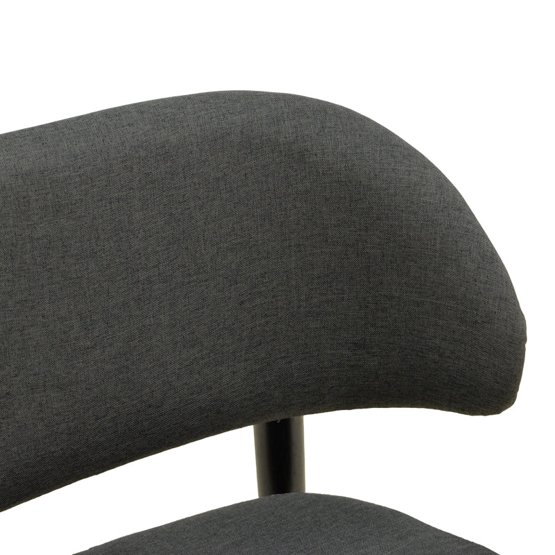 Chair Siena Black Fabric and Rubberwood 48x50x81