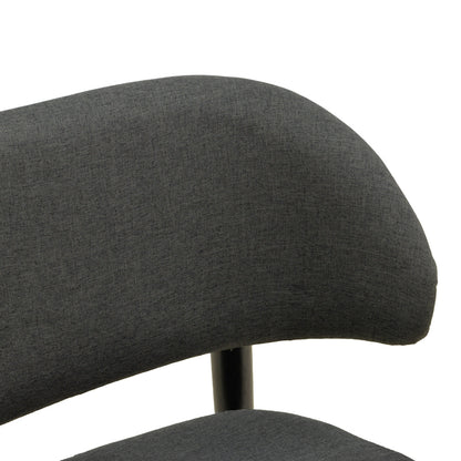 Chair Siena Black Fabric and Rubberwood 48x50x81
