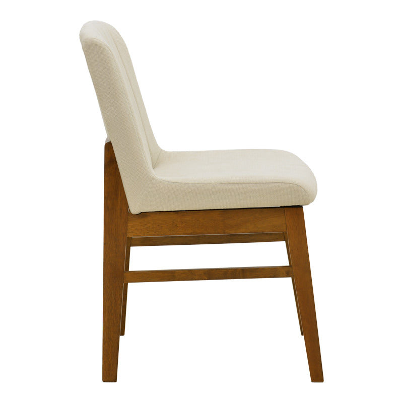 Chair Dalby Ecru Fabric Walnut Rubberwood 50x45x85.5