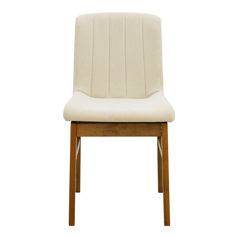 Chair Dalby Ecru Fabric Walnut Rubberwood 50x45x85.5