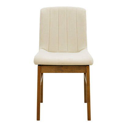 Chair Dalby Ecru Fabric Walnut Rubberwood 50x45x85.5