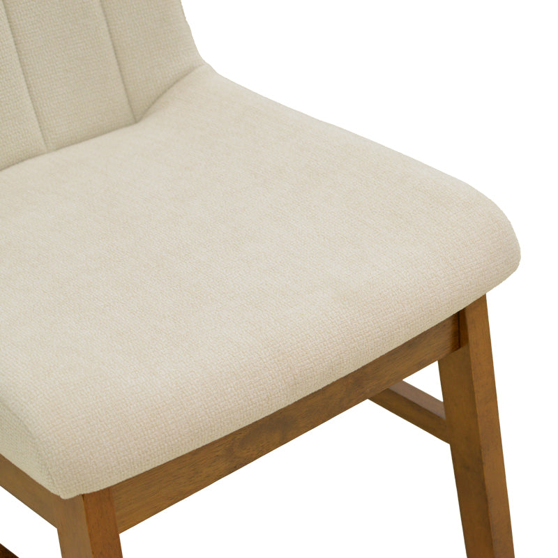 Chair Dalby Ecru Fabric Walnut Rubberwood 50x45x85.5