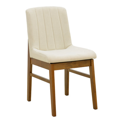 Chair Dalby Ecru Fabric Walnut Rubberwood 50x45x85.5