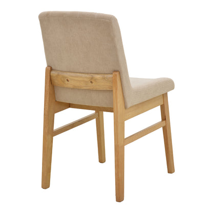 Chair Dalby Beige Fabric Sonoma Rubberwood 50x45x85.5
