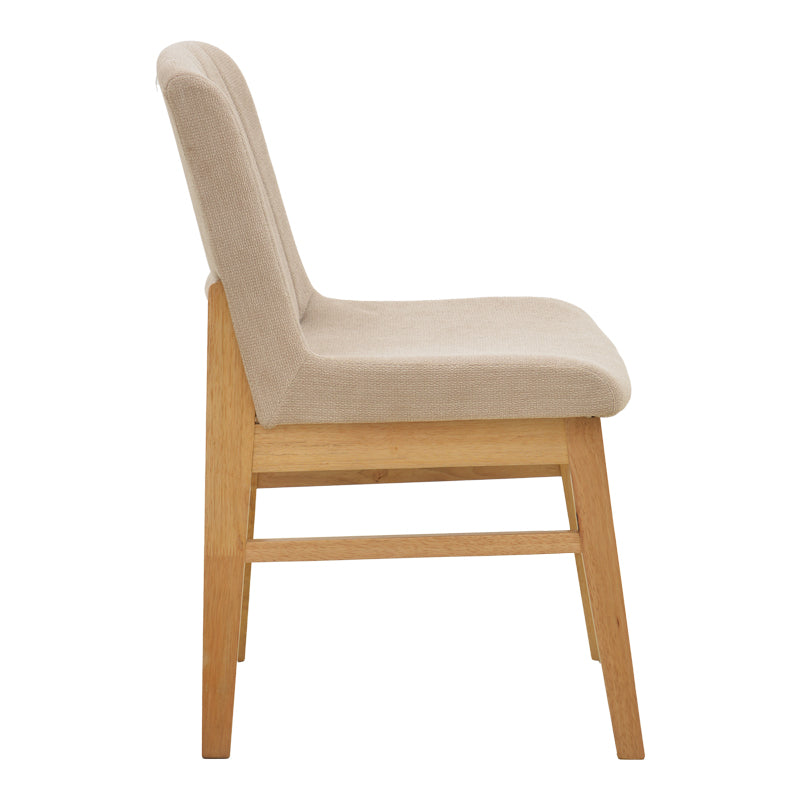 Chair Dalby Beige Fabric Sonoma Rubberwood 50x45x85.5