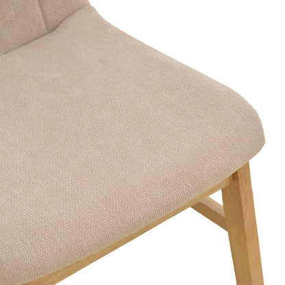 Chair Dalby Beige Fabric Sonoma Rubberwood 50x45x85.5
